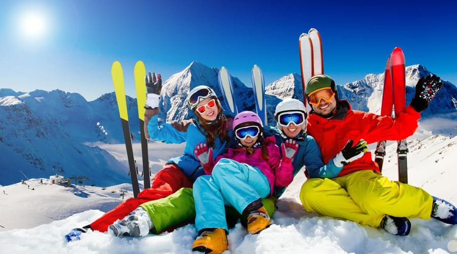 Family in Winter, Jammu and Kashmir, India