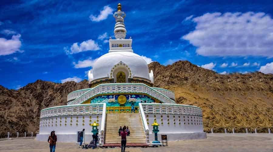Shanti Stupa, Leh, Ladakh, Jammu and Kashmir, India