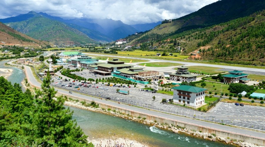 Paro Airport, Paro, Bhutan, Asia