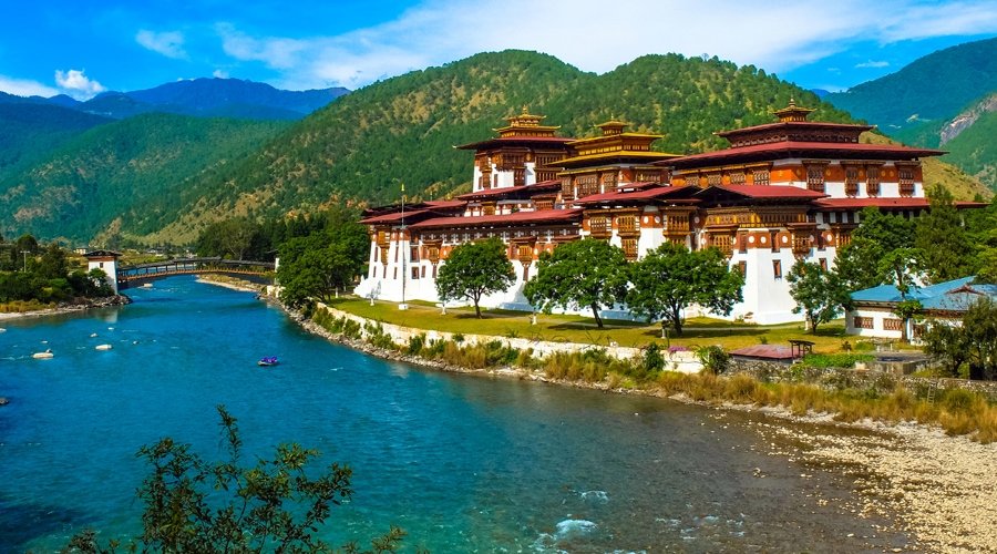 Punakha Dzong, Wangdue Phodrang, Bhutan, Asia