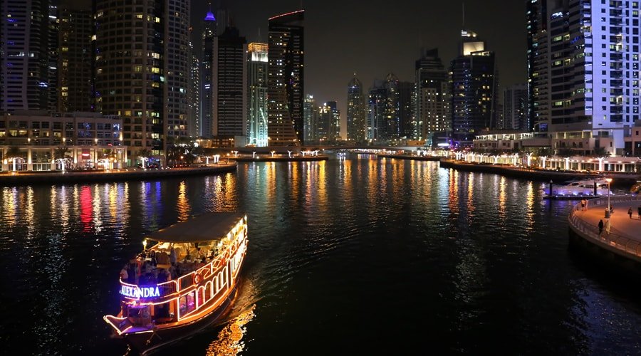 Dhow Cruise, Dubai Marina, Dubai, United Arab Emirates, Middle East