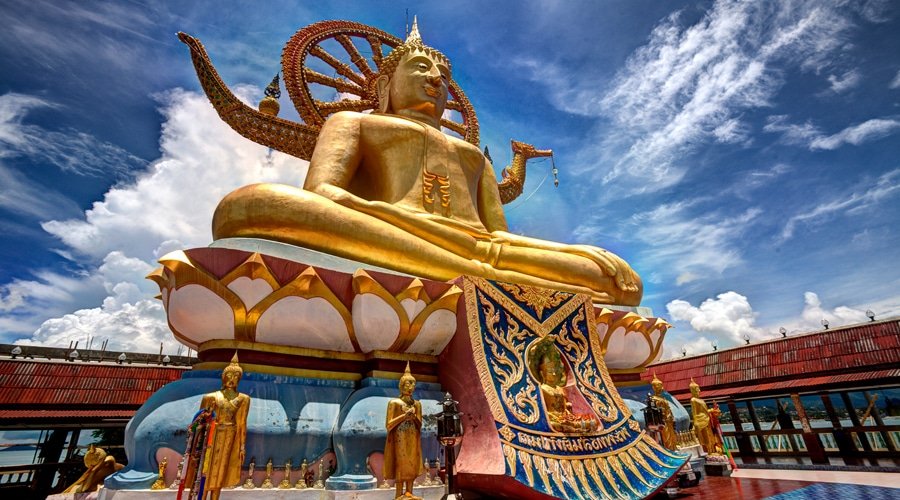 Wat Phra Yai Temple, Big Buddha Statue, Ko Samui, Thailand, Asia