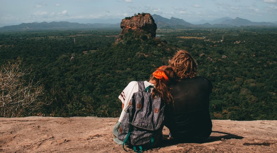 Romantic Sigiriya or Sinhagiri Rock, Sigiriya, Sri Lanka, Asia